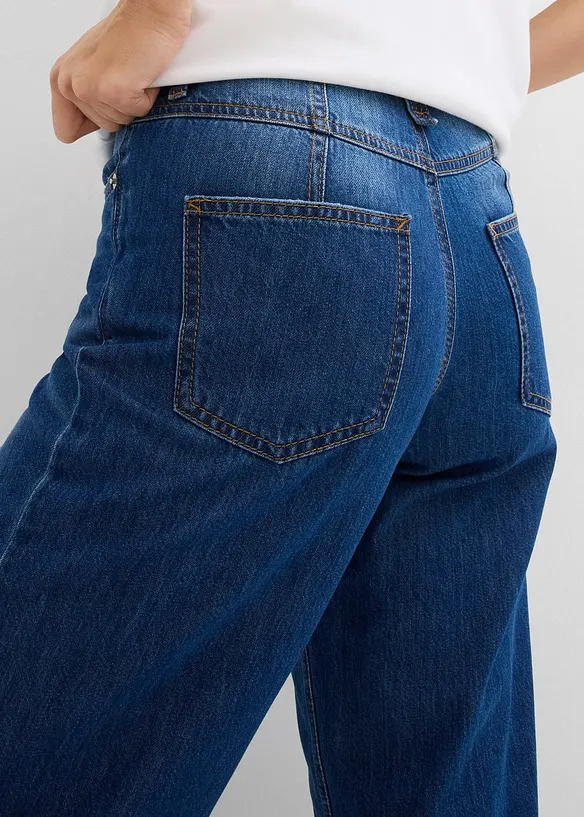 Loose Straight-Jeans Mid Waist, cropped, bonprix