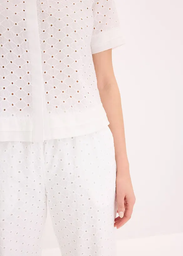 Bluse mit Lochstickerei, bonprix