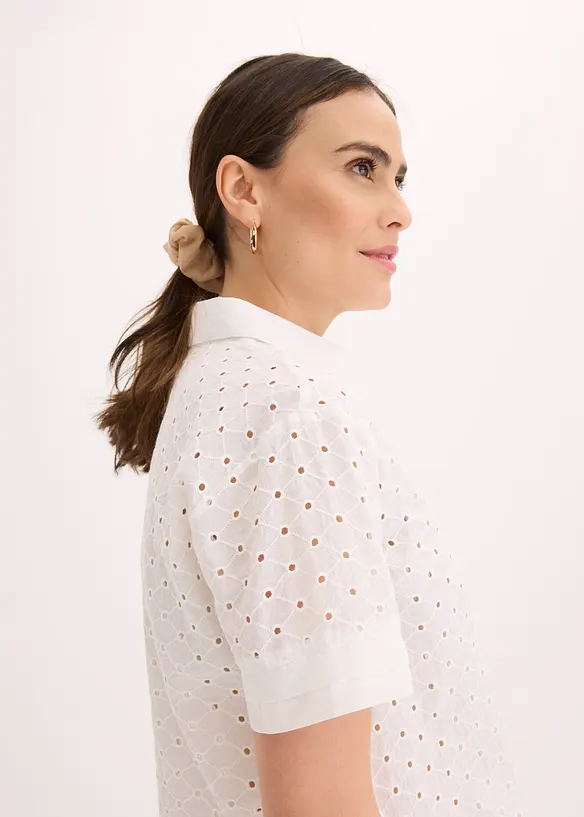 Bluse mit Lochstickerei, bonprix