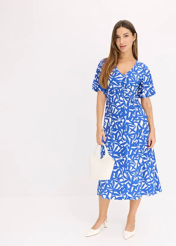 Robe en jersey à encolure froncée, bonprix