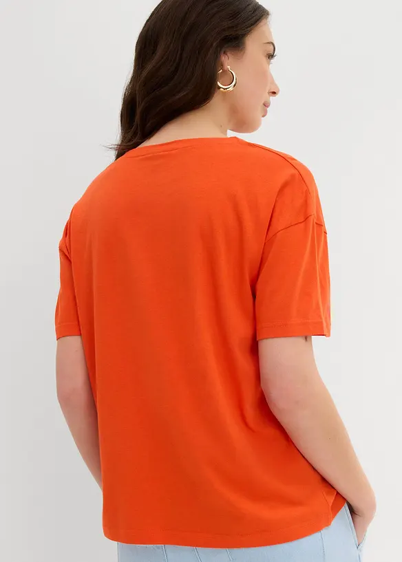 T-shirt avec détail en dentelle, bonprix