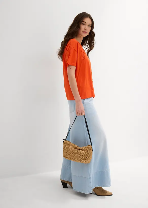 T-shirt avec détail en dentelle, bonprix