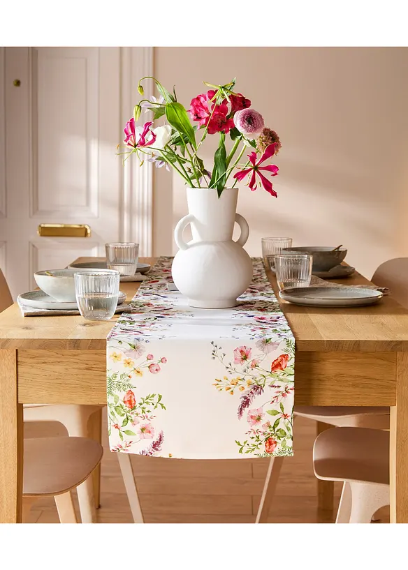 Chemin de table à imprimé floral, bonprix