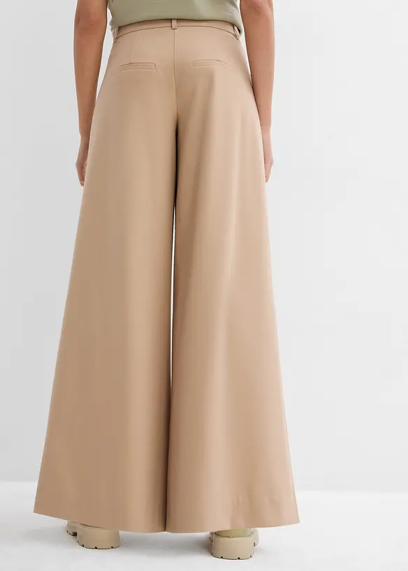 Pantalon à pinces taille haute en viscose mélangée, bonprix
