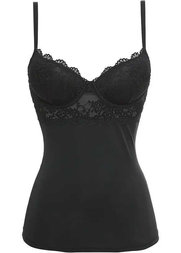 Caraco soutien-gorge en matière microfibre lisse, bonprix