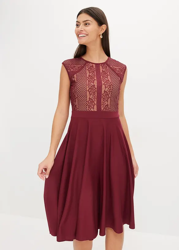 Midikleid mit Spitze, bonprix