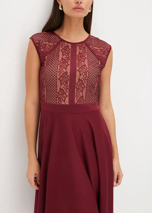 Midikleid mit Spitze, bonprix