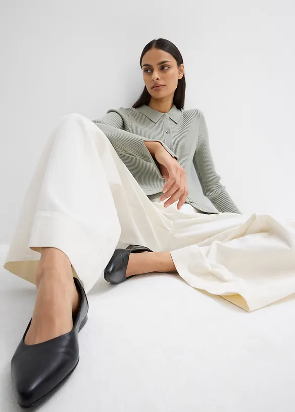 Gilet en maille, viscose m&eacute;lang&eacute;e, bonprix