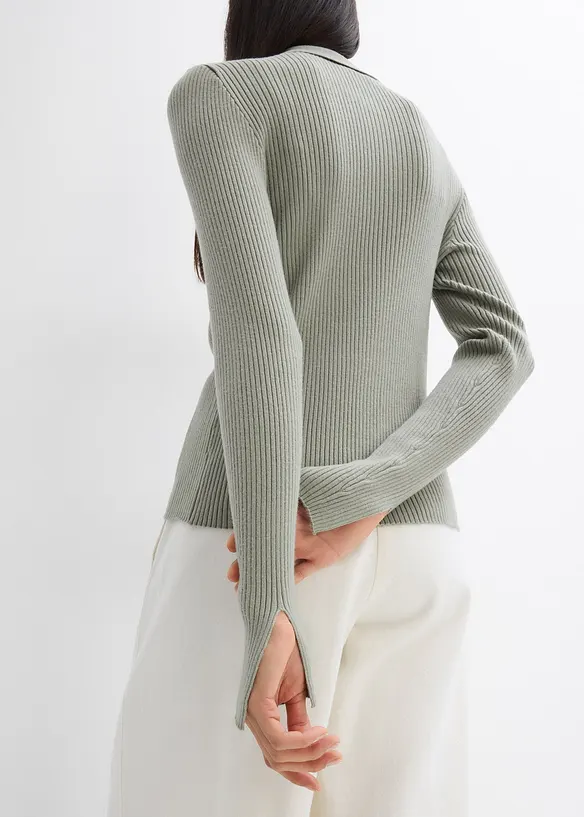 Gilet en maille, viscose m&eacute;lang&eacute;e, bonprix