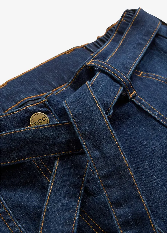 Jean large raccourci, taille haute élastiquée, bonprix