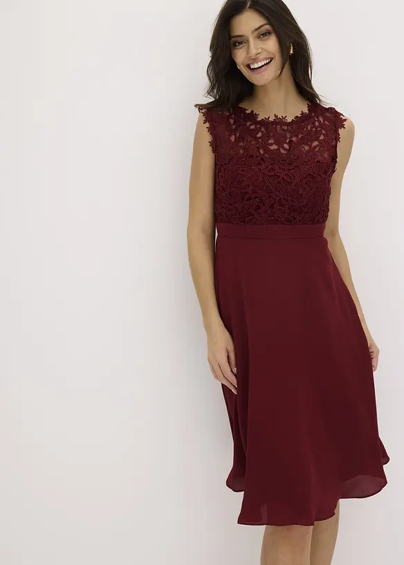 Minikleid mit Spitze, bonprix