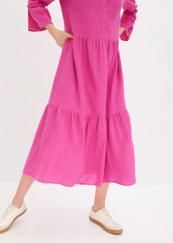 Robe longue en gaze de coton douce, bonprix