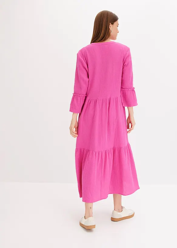 Robe longue en gaze de coton douce, bonprix
