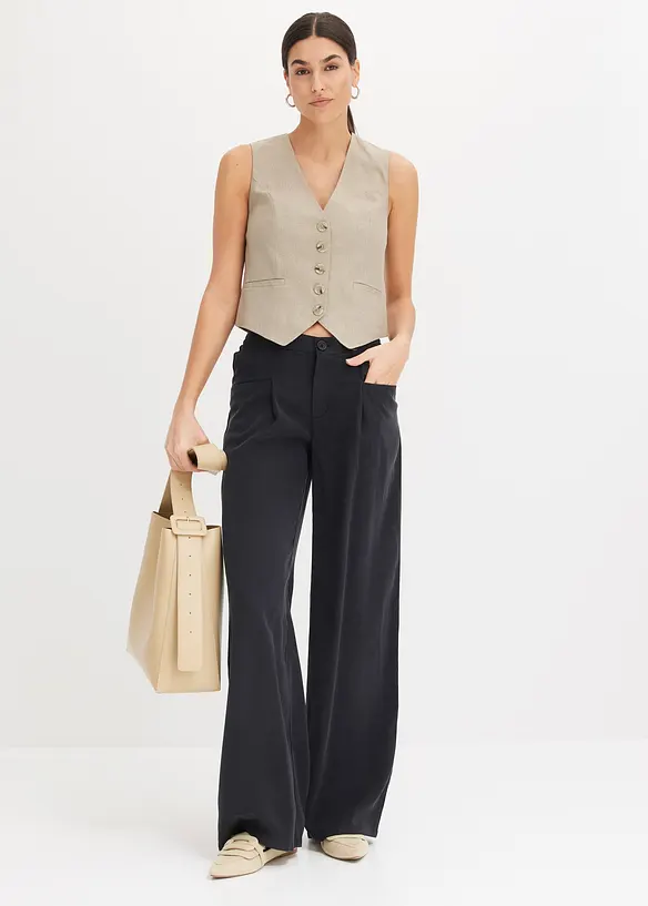 Gilet sans manches en viscose mélangée fluide, bonprix