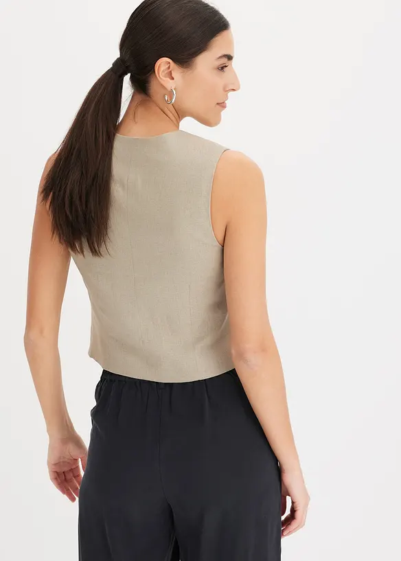 Gilet sans manches en viscose mélangée fluide, bonprix