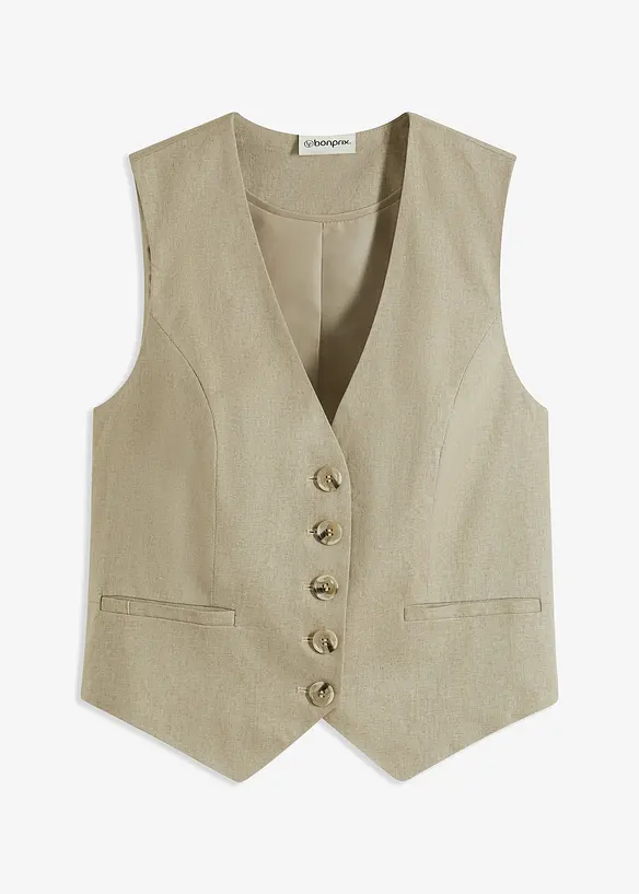 Gilet sans manches en viscose mélangée fluide, bonprix