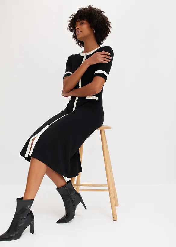 Robe en maille avec nœud, bonprix