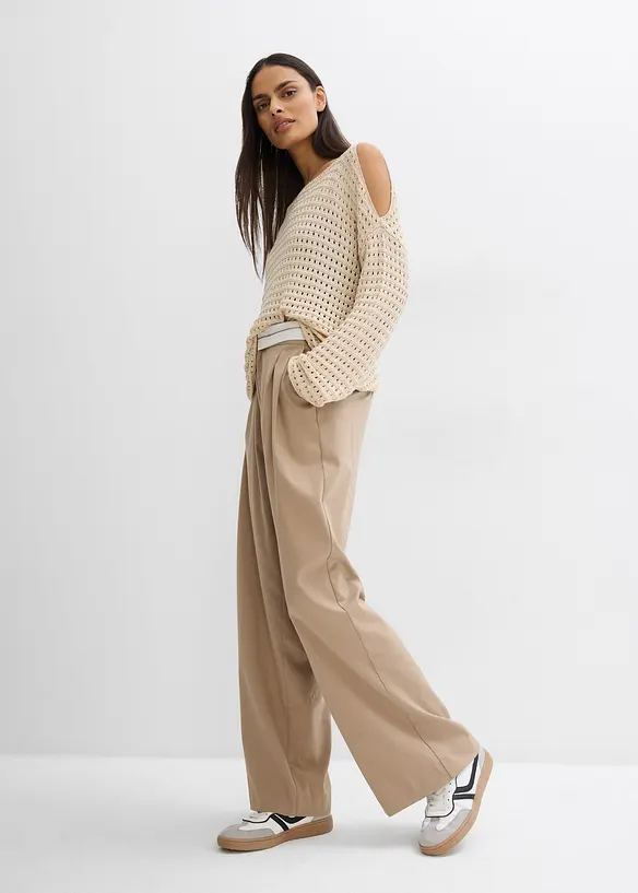 Pull boxy à découpes, bonprix