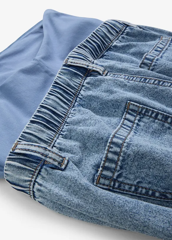 Jean Stretch Grossesse Jean De Maternité OverBump Skinny | Pantalon Grossesse Denim Bleu Ciel | Taille Regular Jeans Maternité