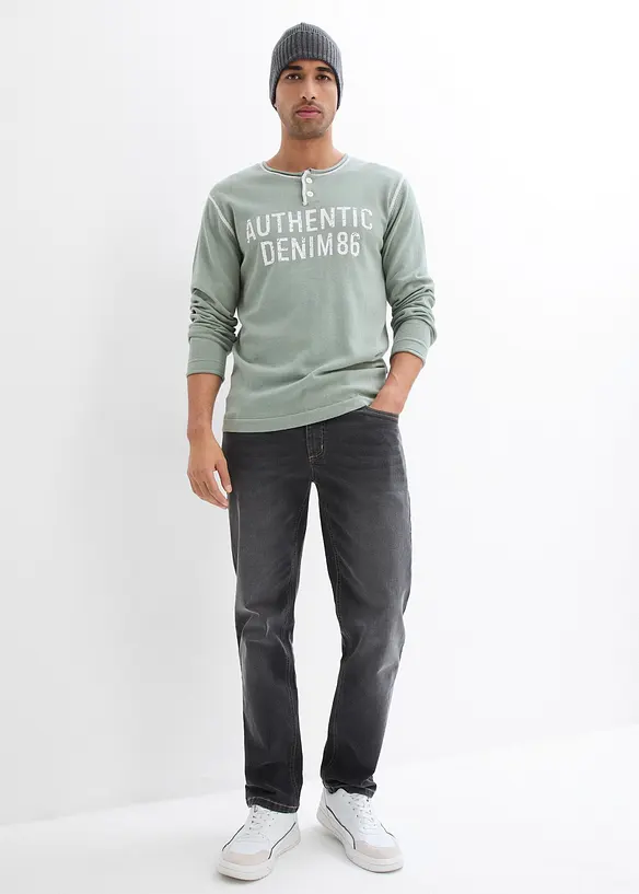 Pull en fine maille 100% coton, bonprix