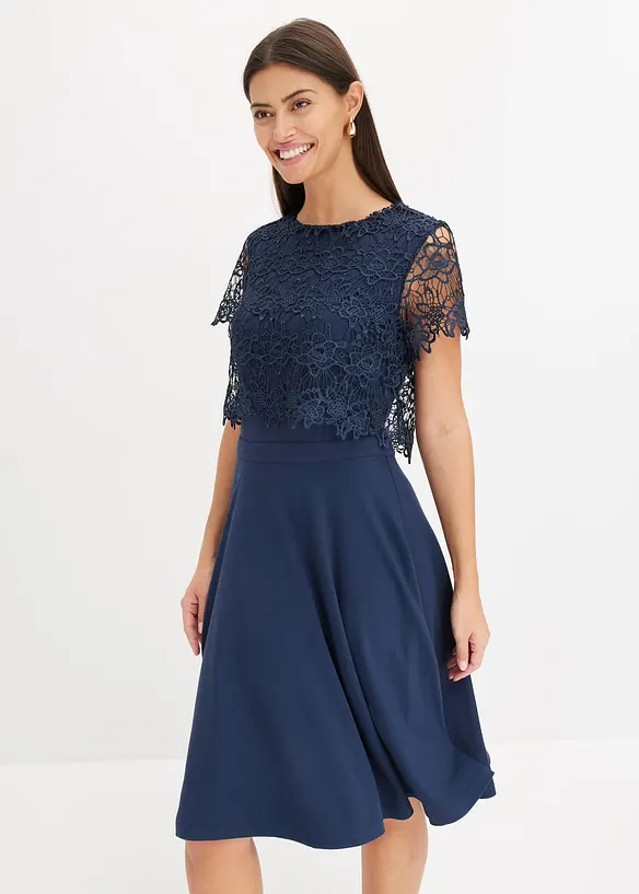 Midikleid mit Spitze, bonprix
