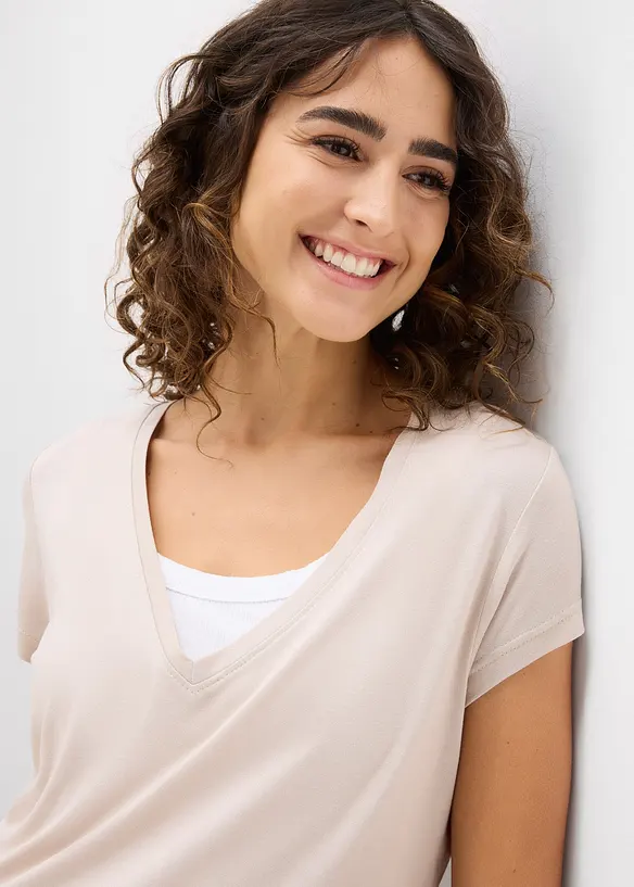 T-shirt en viscose douce, bonprix