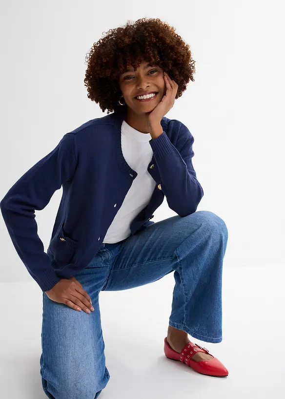 Wide-Leg-Jeans, Mid Waist, bonprix