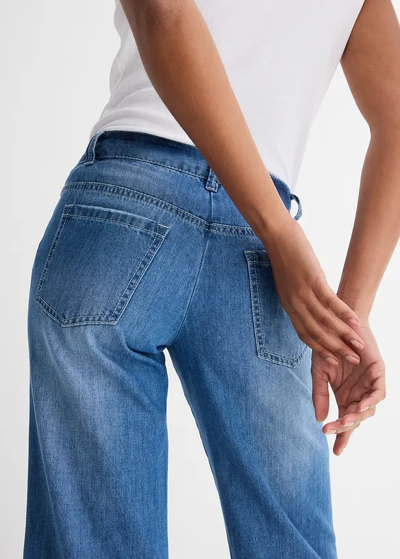 Wide-Leg-Jeans, Mid Waist, bonprix