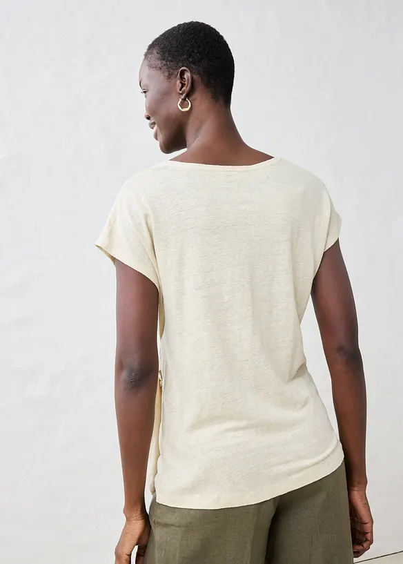Wickelshirt aus reinem Leinen, bonprix