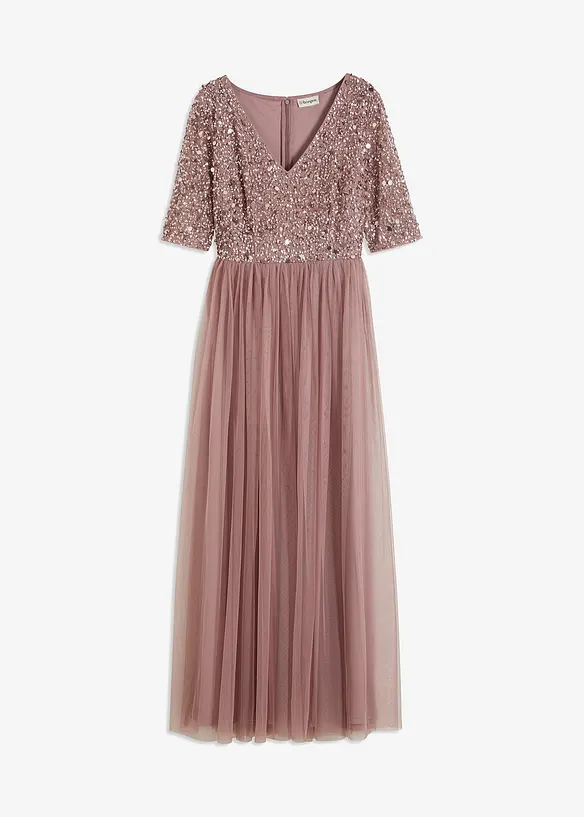 Maxikleid mit Paillettenstickerei, bonprix