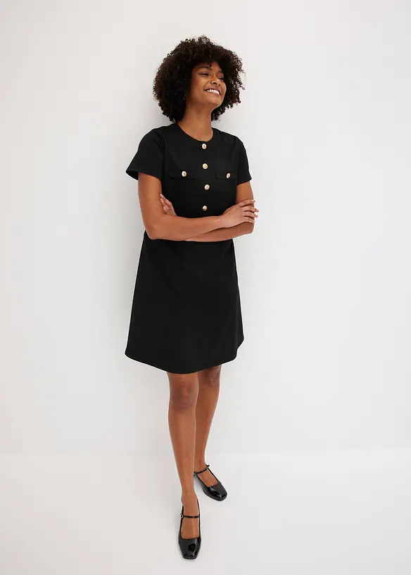 Robe courte avec jupe légèrement évasée, bonprix