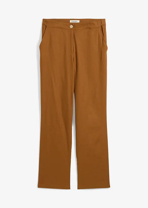 High-Waist-Hose aus Leinen-Viskose-Mix, bonprix