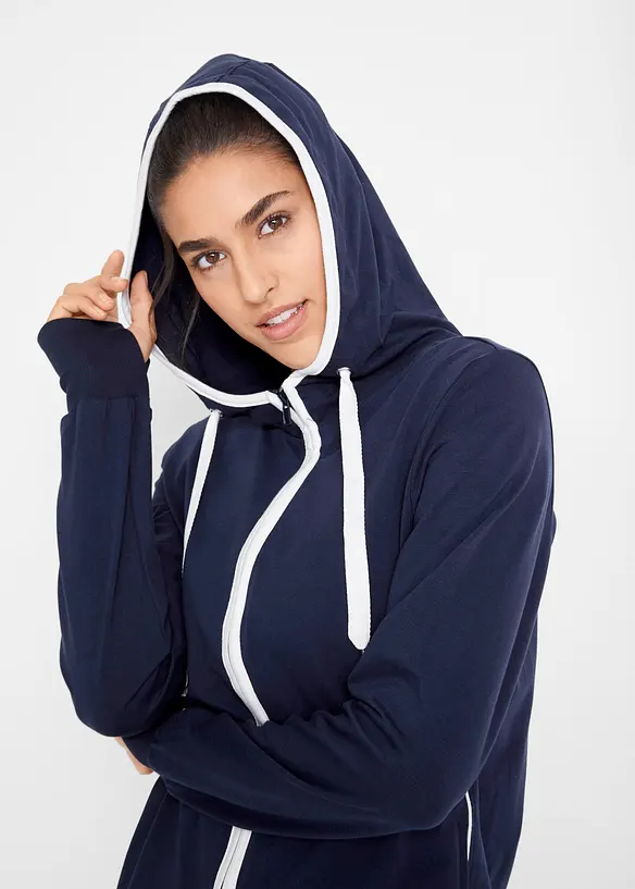 Stretch-Sweatjacke mit Baumwolle, bonprix