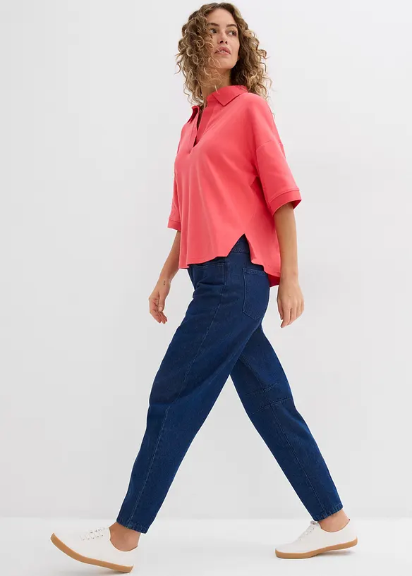 Jean barrel taille mi-haute, bonprix