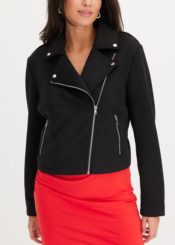 Veste cropped en suédine, bonprix