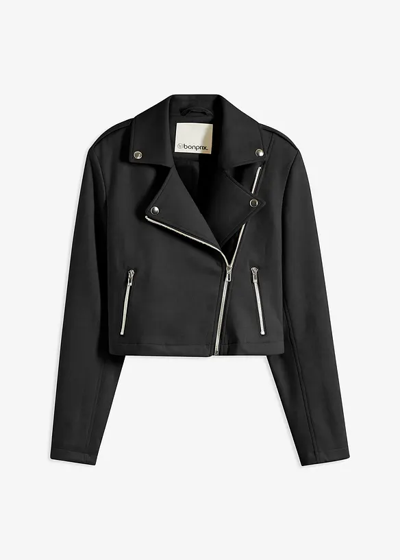Veste cropped en suédine, bonprix