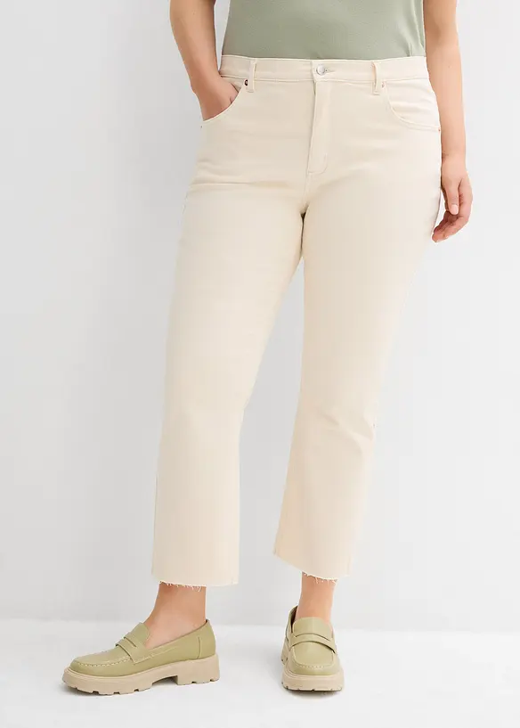 Jean flare taille haute, cropped, bonprix