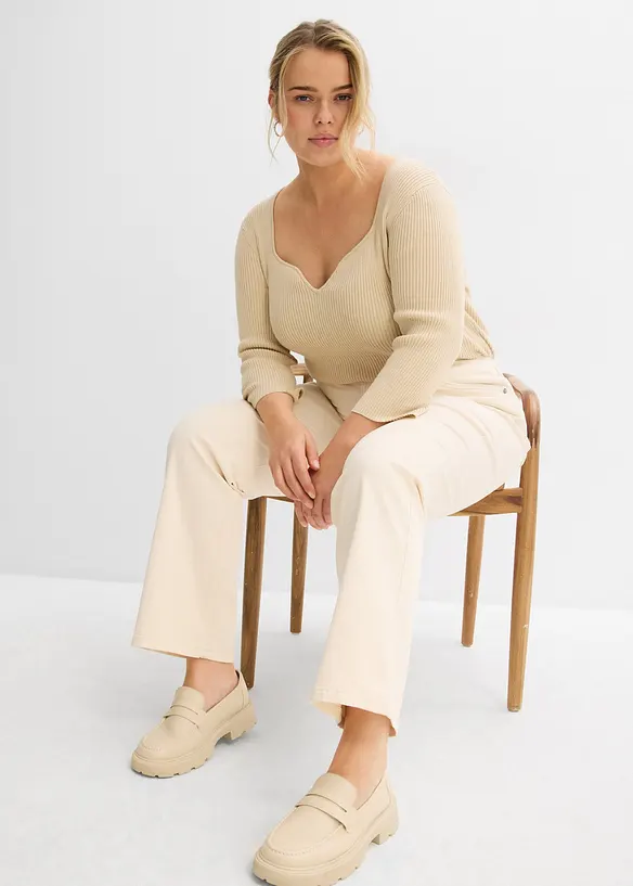 Jean droit taille mi-haute, bonprix