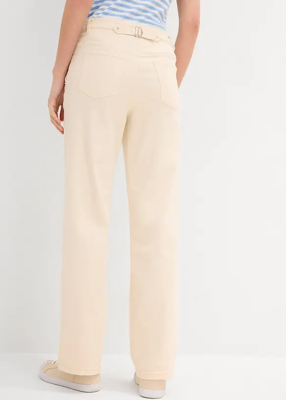 Jean droit taille haute, peu extensible, bonprix
