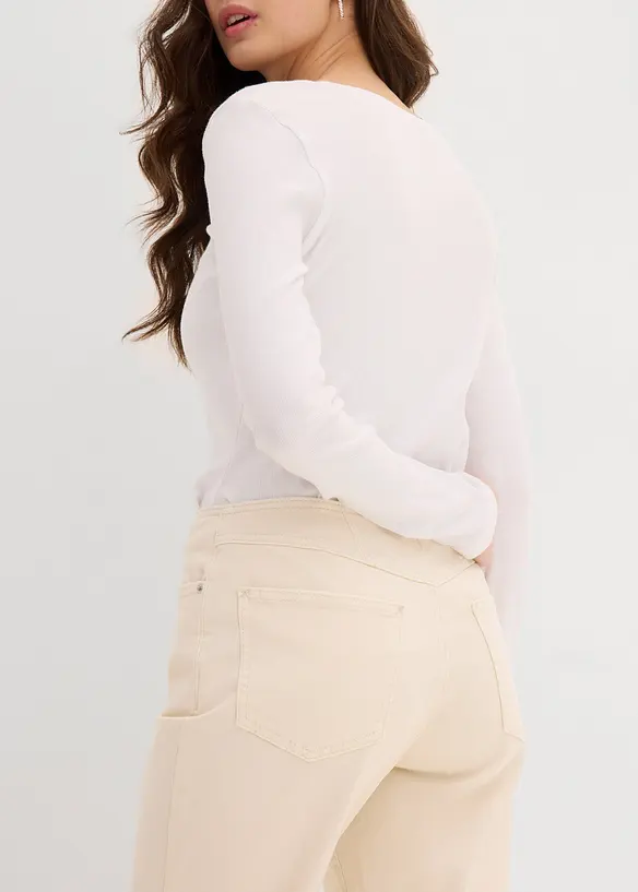 Jean droit taille mi-haute, bonprix