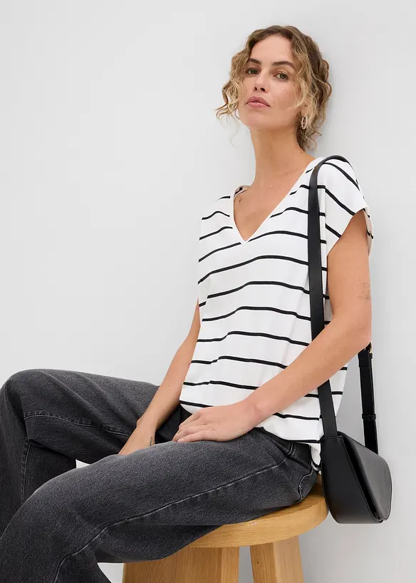 Gestreiftes Strickshirt, bonprix