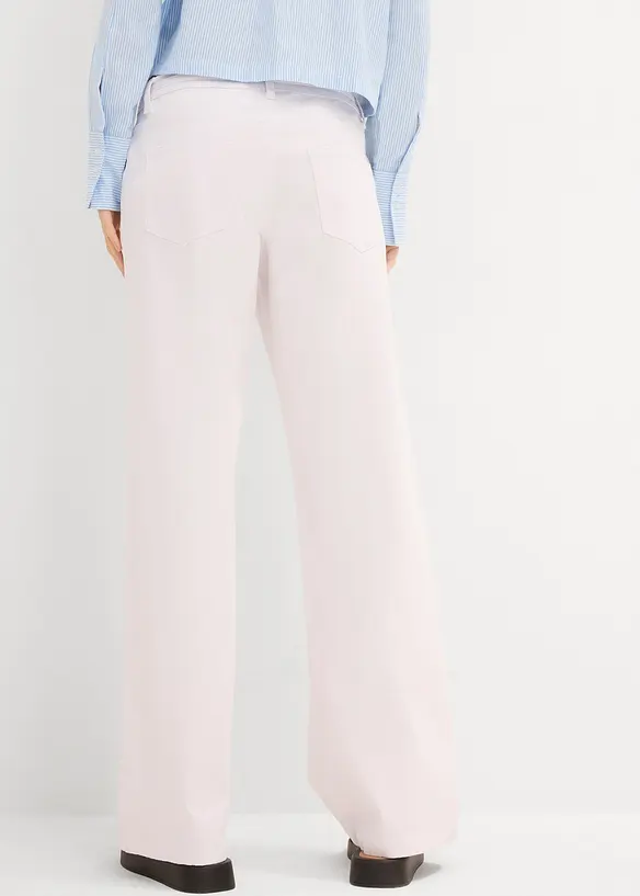 Jean large, taille mi-haute, ceinture, bonprix