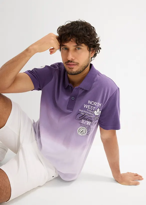 Polo avec dégradé de couleur, 100% coton, bonprix
