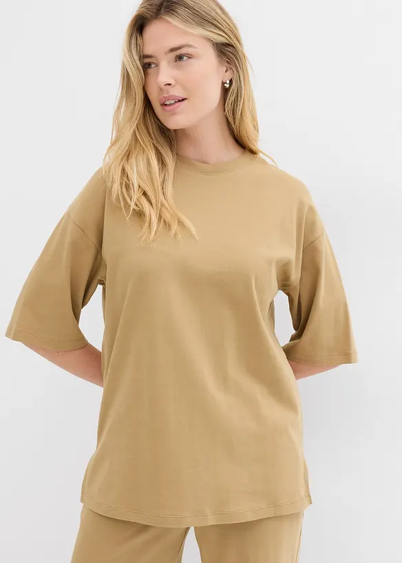 T-shirt long en interlock, bonprix
