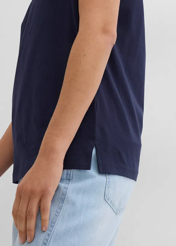 T-shirt &agrave; col polo ouvert, bonprix