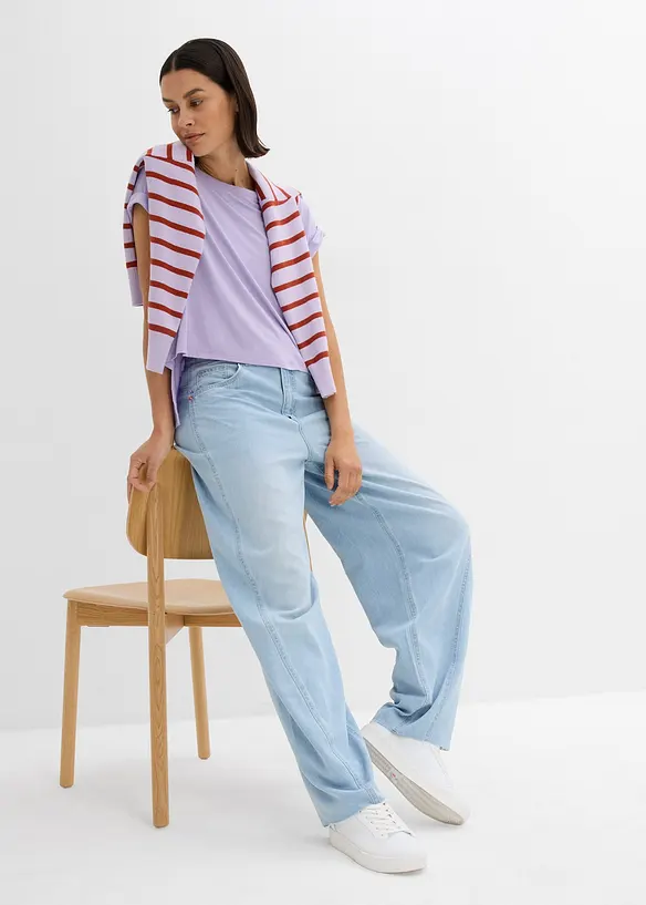 Oversize-Shirt aus fließender Viskose, bonprix