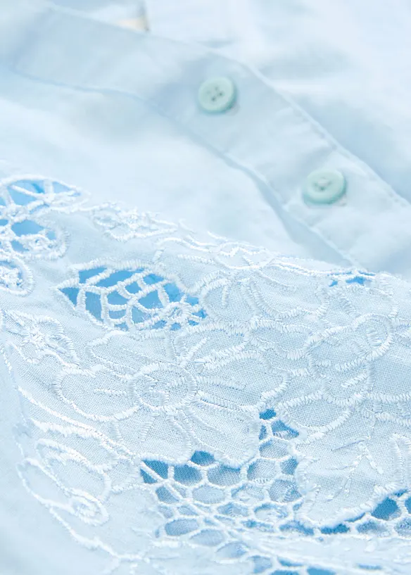 Tunique 100% lin avec broderie anglaise, bonprix