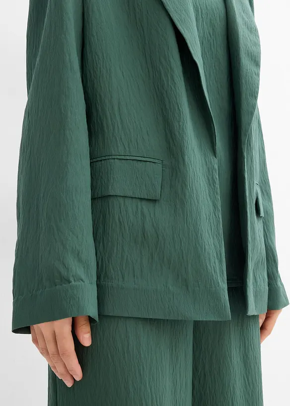 Blazer aus aus strukturiertem Crinkle-Viskose-Mix, bonprix