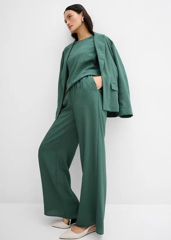 Hose aus aus strukturiertem Crinkle-Viskose-Mix, bonprix