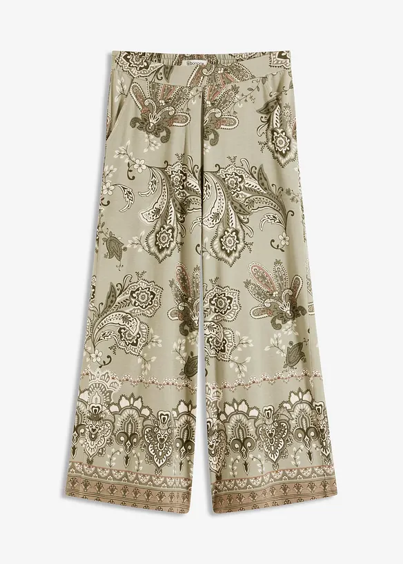 Pantalon en jersey à imprimé paisley, bonprix